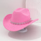 Chapeau Cowboy Strass Cœur pour Femme – Fédora Jazz Français Élégant