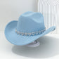 Chapeau Cowboy Strass Cœur pour Femme – Fédora Jazz Français Élégant