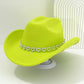 Chapeau Cowboy Strass Cœur pour Femme – Fédora Jazz Français Élégant