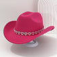 Chapeau Cowboy Strass Cœur pour Femme – Fédora Jazz Français Élégant