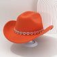 Chapeau Cowboy Strass Cœur pour Femme – Fédora Jazz Français Élégant