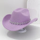 Chapeau Cowboy Strass Cœur pour Femme – Fédora Jazz Français Élégant