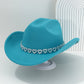 Chapeau Cowboy Strass Cœur pour Femme – Fédora Jazz Français Élégant