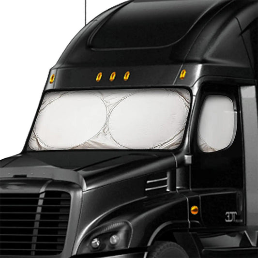 📢📢50 % DE RÉDUCTION !! ⏰Pare-soleil de pare-brise pour camion avec protection UV – Robuste et réfléchissant la chaleur – Convient aux grands pare-brise, réduit la chaleur intérieure – protège le tableau de bord et les sièges, rangement pliable 🛡️