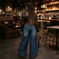 Pantalon Femme Large Asymétrique Style Portefeuille