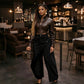 Pantalon Femme Large Asymétrique Style Portefeuille