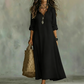 Robe Maxi Bohème À Col V Volanté