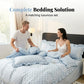 ⏳Offre limitée -50%⏰ Parure de Lit Luxe en Soie de Glace Fraîche avec Volants🛏️