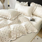 ⏳Offre limitée -50%⏰ Parure de Lit Luxe en Soie de Glace Fraîche avec Volants🛏️