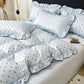 ⏳Offre limitée -50%⏰ Parure de Lit Luxe en Soie de Glace Fraîche avec Volants🛏️
