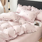 ⏳Offre limitée -50%⏰ Parure de Lit Luxe en Soie de Glace Fraîche avec Volants🛏️