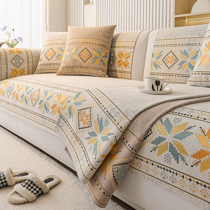 🔥 50 % de réduction pour une durée limitée : housses antidérapantes en chenille de style bohème pour coussins de canapé