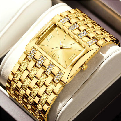 Montre Cadran Carré Élégante pour Femme