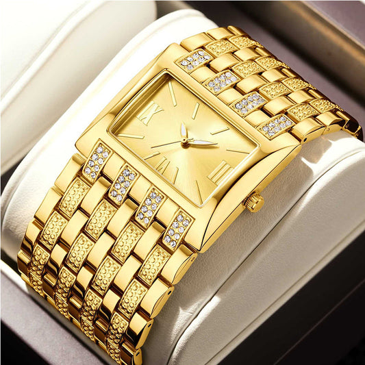 Montre Cadran Carré Élégante pour Femme