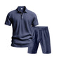 👕🩳 PROMO FLASH 50% ! Ensemble Homme 2 Pièces Décontracté – Haut + Short, Tissu Lin Respirant, Col Revers, 7 Couleurs, Tailles S-3XL, Idéal Été & Plage 🌊