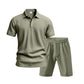 👕🩳 PROMO FLASH 50% ! Ensemble Homme 2 Pièces Décontracté – Haut + Short, Tissu Lin Respirant, Col Revers, 7 Couleurs, Tailles S-3XL, Idéal Été & Plage 🌊