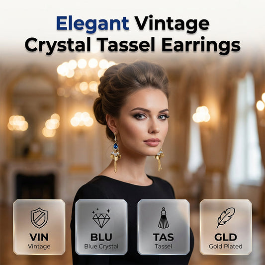 📢📢-50% !! ⏰Boucles d'Oreilles Pendantes Strass Vintage Élégantes