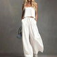 Ensemble 2 pièces pour femme : crop top et pantalon large
