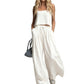 Ensemble 2 pièces pour femme : crop top et pantalon large