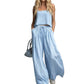 Ensemble 2 pièces pour femme : crop top et pantalon large