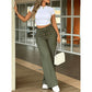 👖 50% DE RÉDUCTION! ✨ Pantalon Taille Haute Jambe Droite – Couture frontale, élastique dos & coupe flatteuse – Parfait pour un look élégant au quotidien 🌿