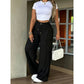 👖 50% DE RÉDUCTION! ✨ Pantalon Taille Haute Jambe Droite – Couture frontale, élastique dos & coupe flatteuse – Parfait pour un look élégant au quotidien 🌿