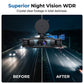 📹 Caméra embarquée double objectif 1080P – Vision nocturne WDR, angle ultra-large – Synchronisation sans fil avec application – Verrouillage automatique par détection de choc – Sécurité optimale sur la route 🚗🔒
