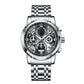 ⌚ -50% ! ✨ Montre de Sport Multifonction Étanche 3ATM – Acier Inoxydable & Mouvement Quartz – Cadran Squelette & Tachymètre pour Homme 🏁