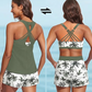 🌸 -50% ! 🦋 Ensemble Tankini Élégant 3 Pièces – Coupe Flatteuse, Imprimé Tropical Tendance & Dos Croisé – Idéal pour la Plage et la Piscine ✨