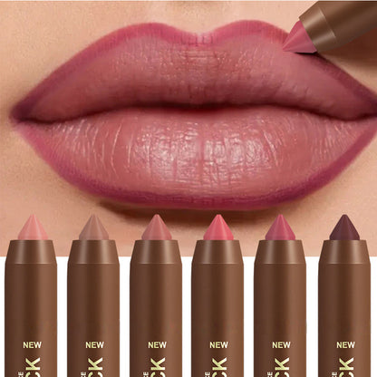💄 PROMO FLASH : 50% DE RÉDUCTION ! ✨ Crayon à Lèvres Mat Longue Tenue – 3,5g – 2-en-1 Contour & Rouge à Lèvres & Hydratant for Femme – 6 Couleurs 🎨