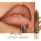 💄 PROMO FLASH : 50% DE RÉDUCTION ! ✨ Crayon à Lèvres Mat Longue Tenue – 3,5g – 2-en-1 Contour & Rouge à Lèvres & Hydratant for Femme – 6 Couleurs 🎨