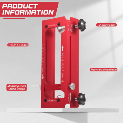 📢 50% DE RÉDUCTION! 🔧 Kit de Gabarit de Mortaise pour Charnières de Porte Réglable – Précis, réglable & facile à utiliser – Idéal pour une installation rapide et professionnelle 🚪