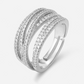 🎉 Bague croix multi-rangs ajustable - Parfaite au quotidien, pour aller au travail ou pour les soirées ✨