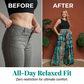 👖 50% DE RÉDUCTION! 🌸 Pantalon taille haute smockée – Coupe large & fluide, silhouette élégante – Parfait pour un look effortless au quotidien ☀️