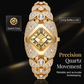 ⌚💎 Montre femme quartz – Cadran losange orné de strass, bracelet en alliage élégant, la touche bijou qui sublime votre poignet au quotidien 💫🌸