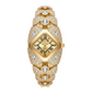 ⌚💎 Montre femme quartz – Cadran losange orné de strass, bracelet en alliage élégant, la touche bijou qui sublime votre poignet au quotidien 💫🌸
