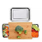 🔪 50% DE RÉDUCTION! 🥗 Planche à Découper en Bois & Acier Inoxydable – Bacs coulissants intégrés, durable & facile à nettoyer – Parfaite pour une cuisine organisée 🧑‍🍳