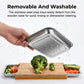 🔪 50% DE RÉDUCTION! 🥗 Planche à Découper en Bois & Acier Inoxydable – Bacs coulissants intégrés, durable & facile à nettoyer – Parfaite pour une cuisine organisée 🧑‍🍳