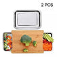🔪 50% DE RÉDUCTION! 🥗 Planche à Découper en Bois & Acier Inoxydable – Bacs coulissants intégrés, durable & facile à nettoyer – Parfaite pour une cuisine organisée 🧑‍🍳