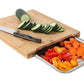 🔪 50% DE RÉDUCTION! 🥗 Planche à Découper en Bois & Acier Inoxydable – Bacs coulissants intégrés, durable & facile à nettoyer – Parfaite pour une cuisine organisée 🧑‍🍳