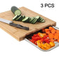 🔪 50% DE RÉDUCTION! 🥗 Planche à Découper en Bois & Acier Inoxydable – Bacs coulissants intégrés, durable & facile à nettoyer – Parfaite pour une cuisine organisée 🧑‍🍳