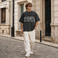 🎨 50% DE RÉDUCTION ! 👕 T-Shirt Graphique Washed – Polyester – Design Vintage & Coupe Ample for Streetwear