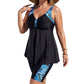 Maillot de Bain Tankini Fluide pour Femmes avec Shorty