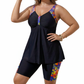 Maillot de Bain Tankini Fluide pour Femmes avec Shorty
