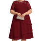 🌸✨ LIMITED TIME 50% OFF! 👗Women's Elegant Plus Size Tiered Dress – Flattering tiers & graceful flow – Perfect for weddings & garden parties.