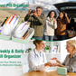 💊🛒 -50% ! 🗂️Organisateur de Médicaments A8 Étanche – 14 Grandes Pochettes Zippées, Code Couleur & Design Discret.