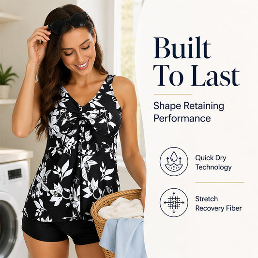 ✨👙 LIMITED TIME 50% OFF! 🏊‍♀️Tummy Control Tankini Set – Slims silhouette & offers support – Own your look at the pool.