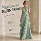 🌸 50% DE RÉDUCTION! 👗 Robe Maxi en Mousseline Col V & Volants – Fluide, légère & romantique – Parfaite pour les journées ensoleillées et les soirées d'été ☀️