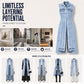 Robe Gilet en Jean Sans Manches Fente Haute Femme – Veste Longue Style Streetwear