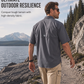 👕 Chemise de Randonnée Homme Manches Courtes – Tissu Ripstop Haute Densité – Anti-Déchirure & Anti-Plis for Plein Air